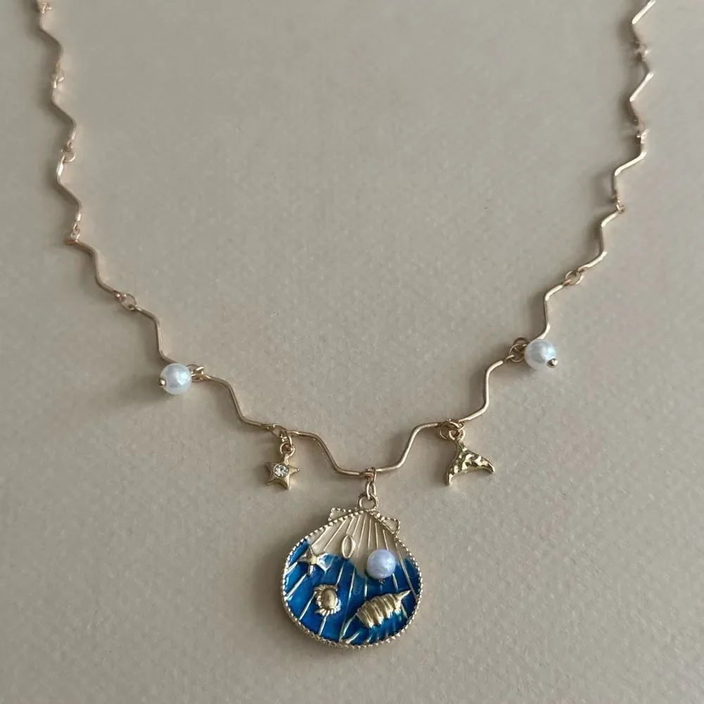 Seashell necklace N1955 - Picture 3 of 5